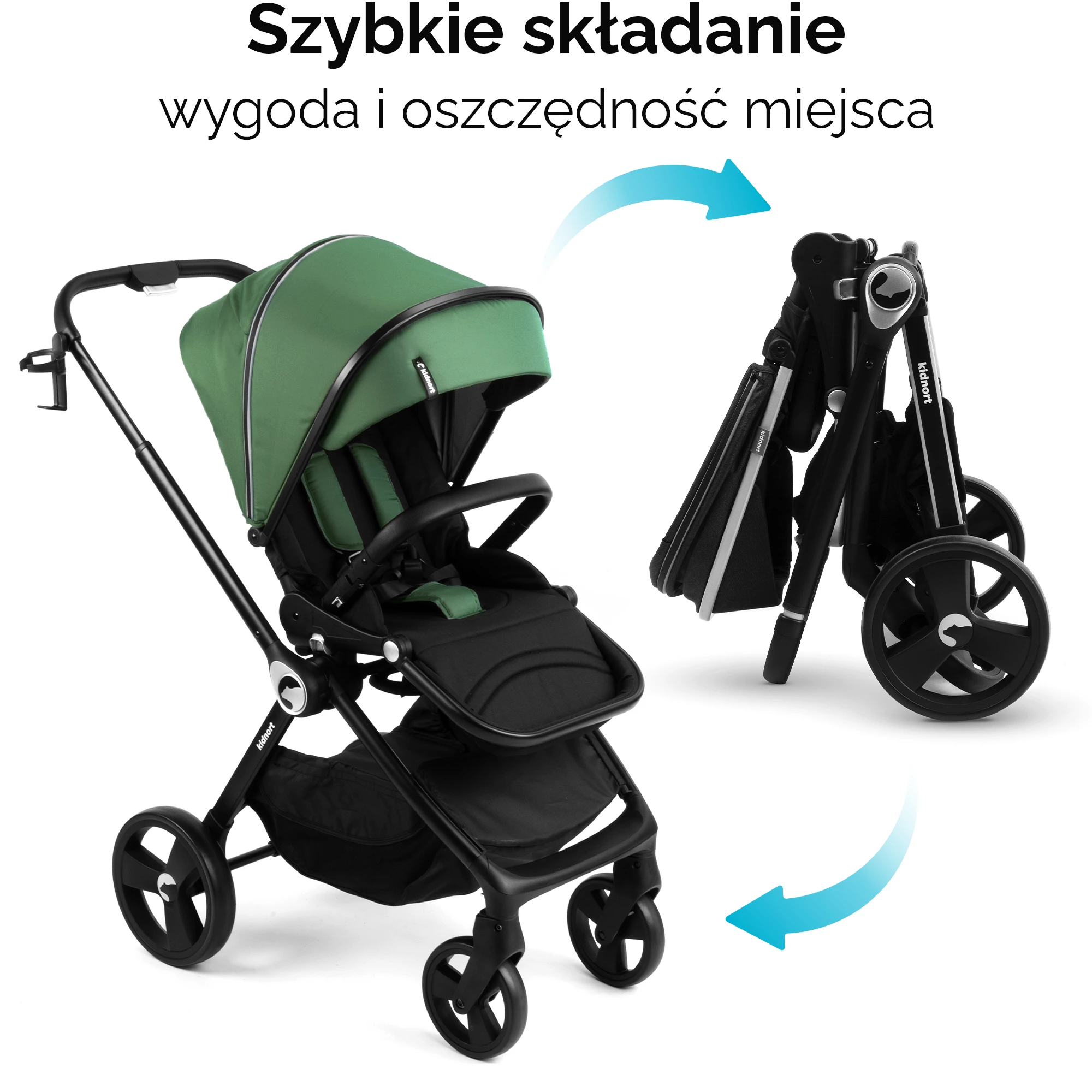 12Wózek spacerowy Isbjörn Zielony