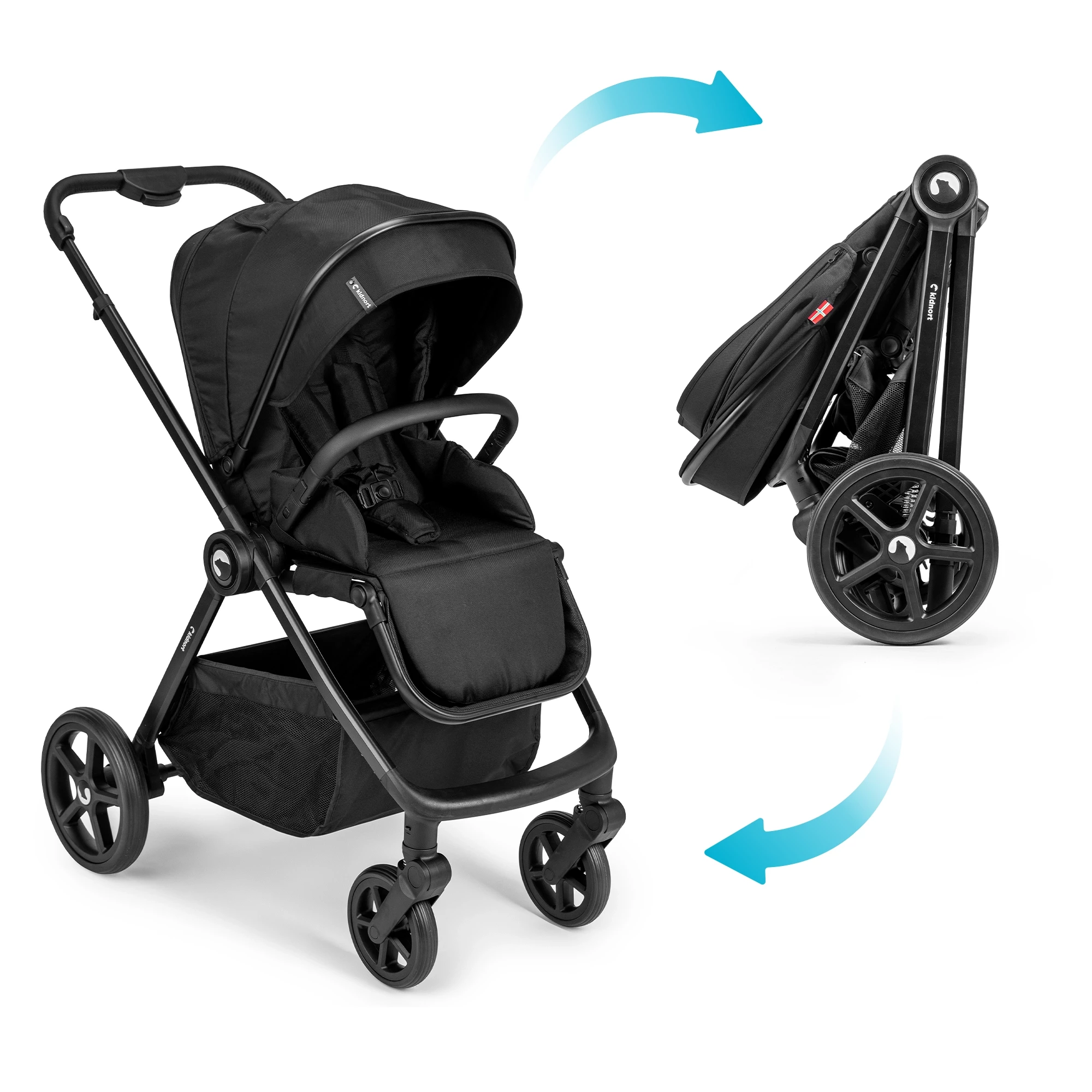 12Wielofunkcyjny wózek Älskar 2w1 spacerówka + gondola czarny