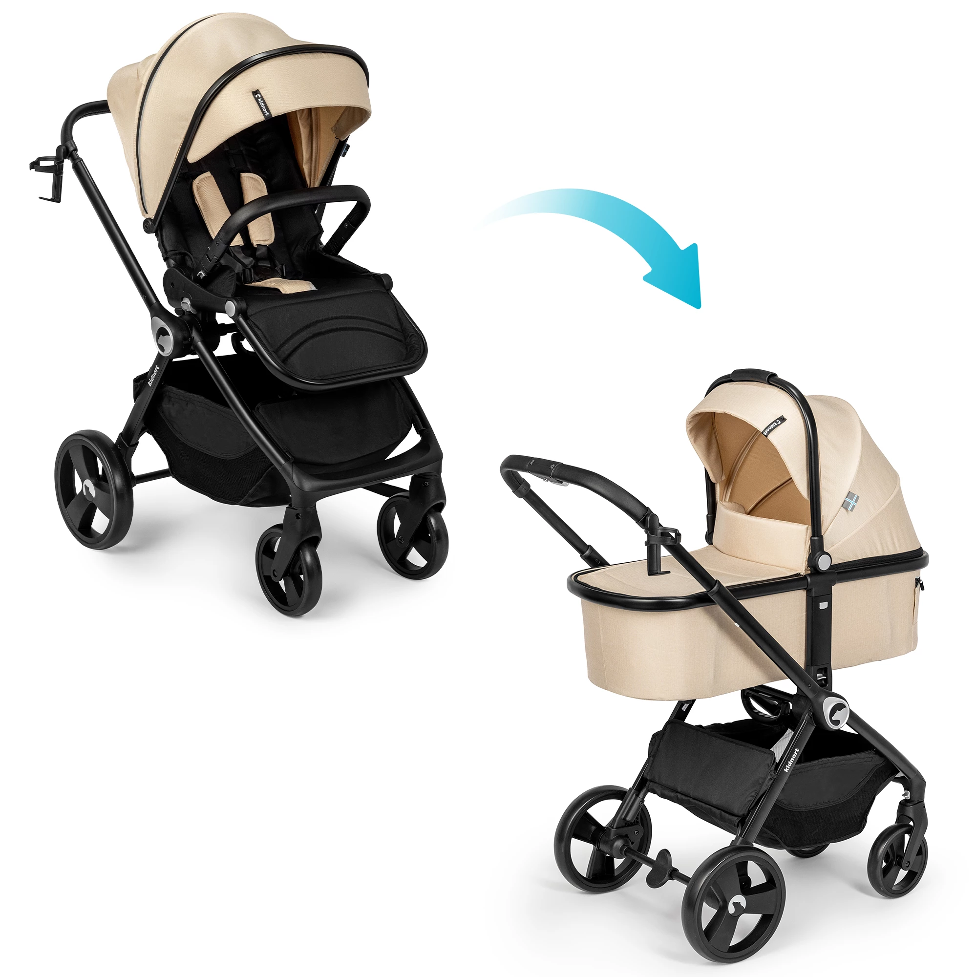 2Wózek wielofunkcyjny 2w1 Isbjörn x Sove Summer Sand