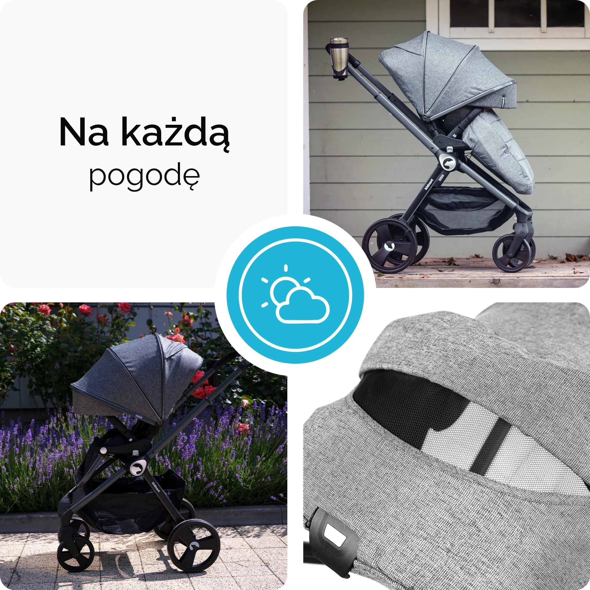 10Wózek spacerowy Isbjörn Szary melanż