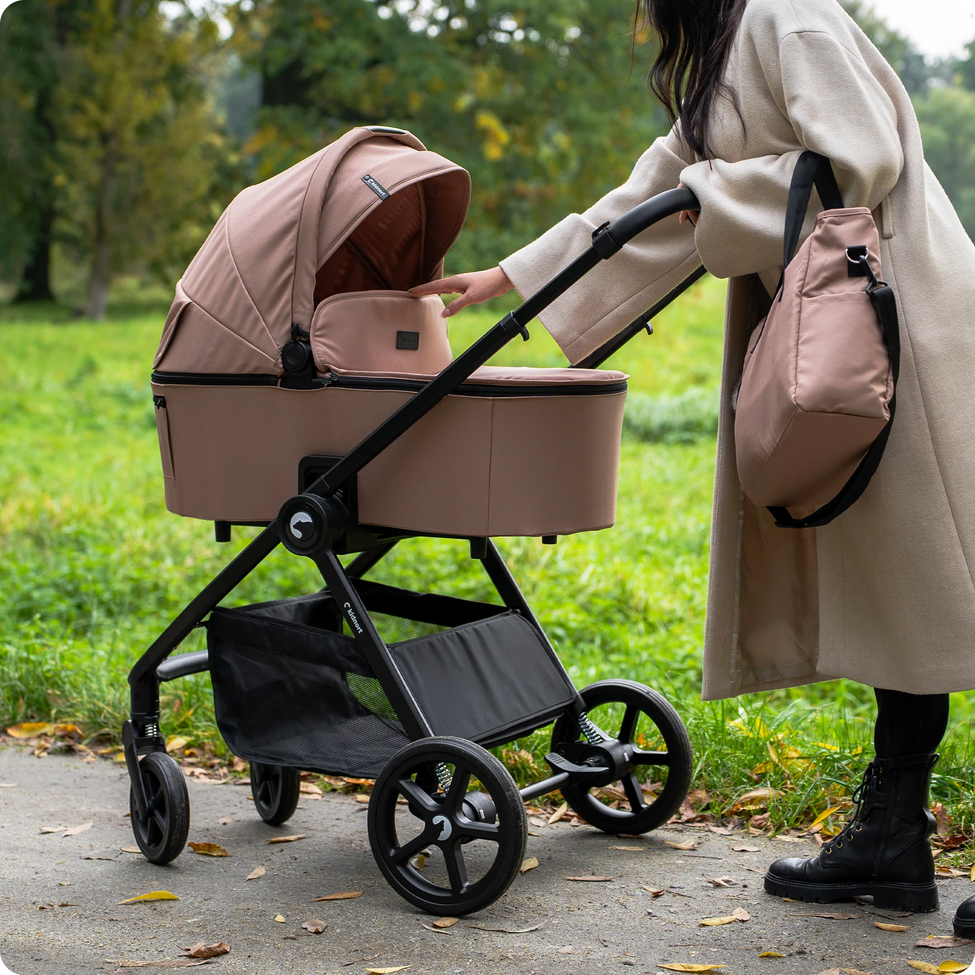 1Wózek wielofunkcyjny Älskar 2w1 spacerówka + gondola szara